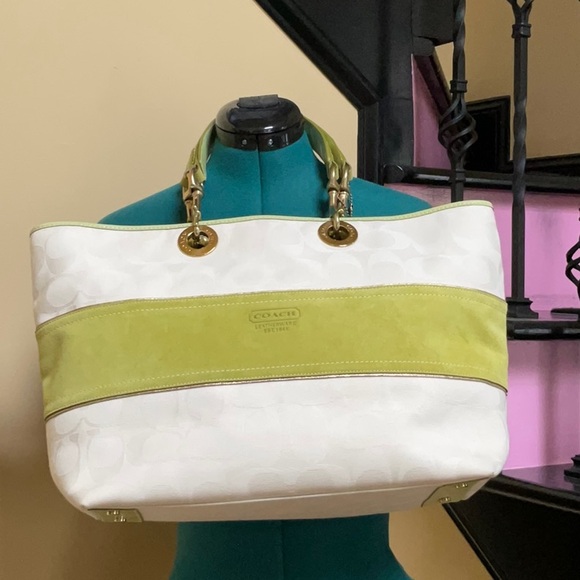 Coach Handbags - Vintage Coach Canvas & Suede Tote - 16x10